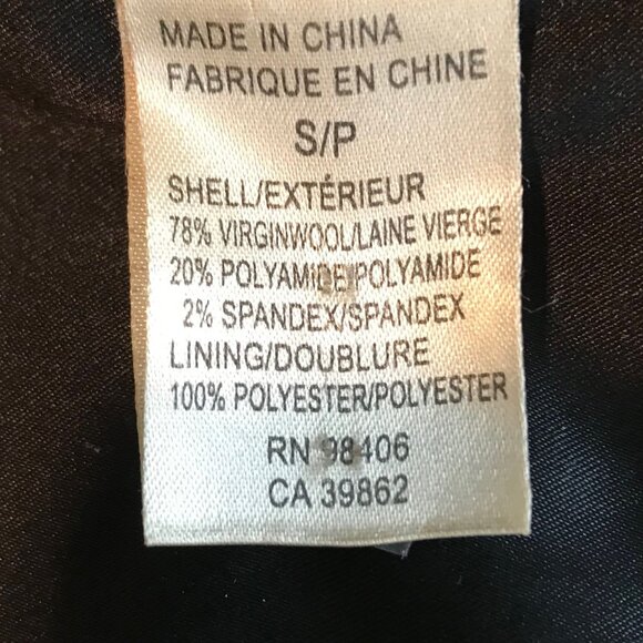 Theory Ellery Explorer 78% Virgin Wool Black Double Breasted Coat Size S - Picture 7 of 7